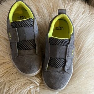 UGG Kids Charcoal Sneakers with Lime Highlights